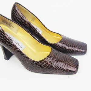 Bellini Martha Leather Pumps Reddish Brown Size 6M